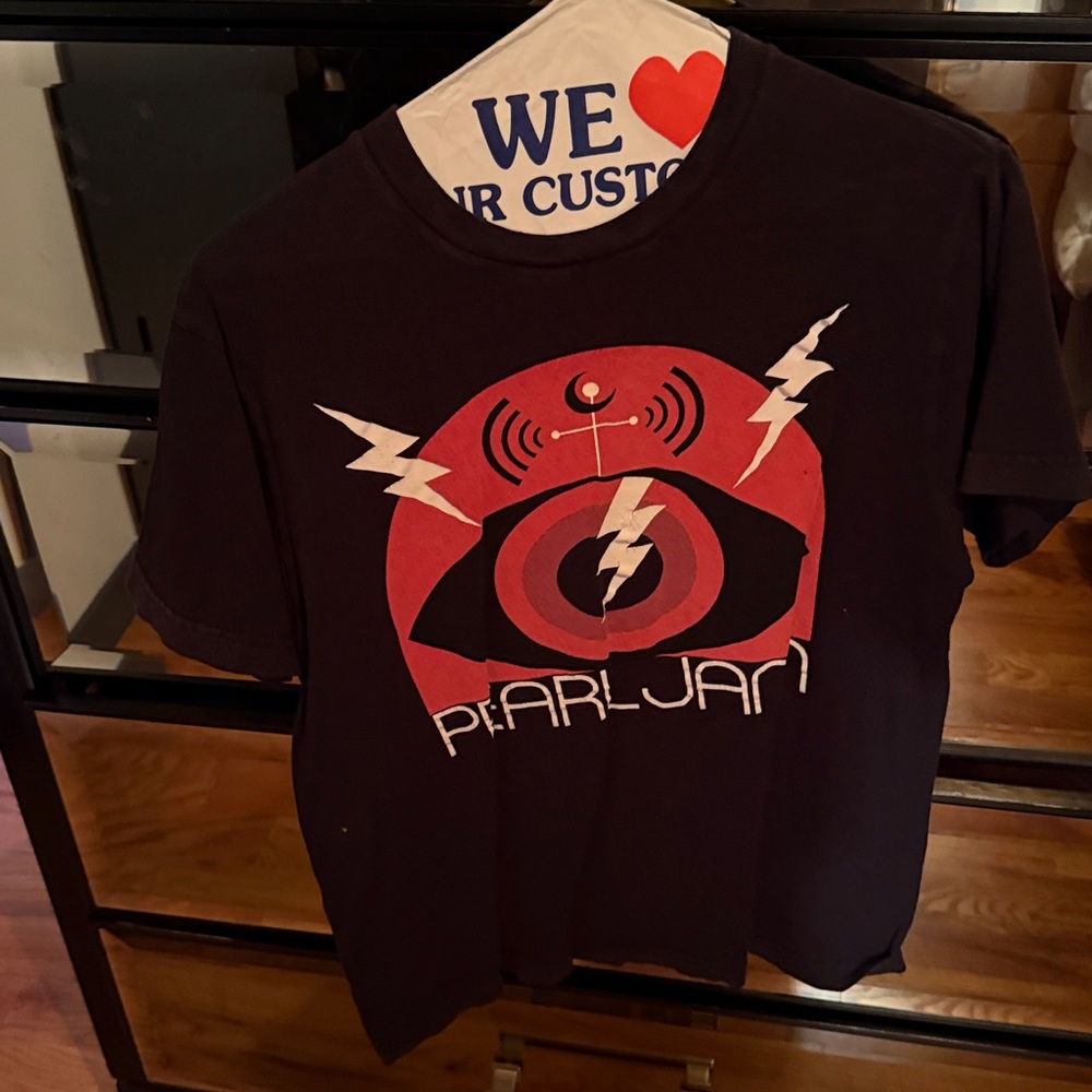 Pearl Jam Black T-Shirt with Red Graphic